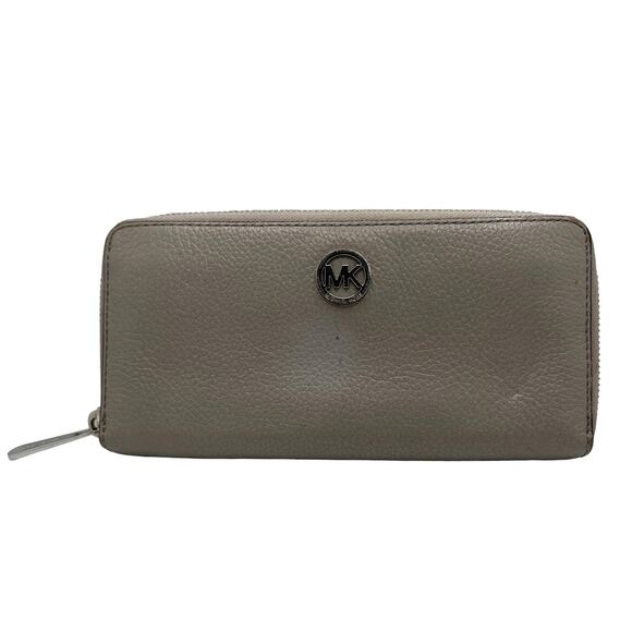 MICHAEL KORS Gray Zip Around Wallet - Picture 1 of 9